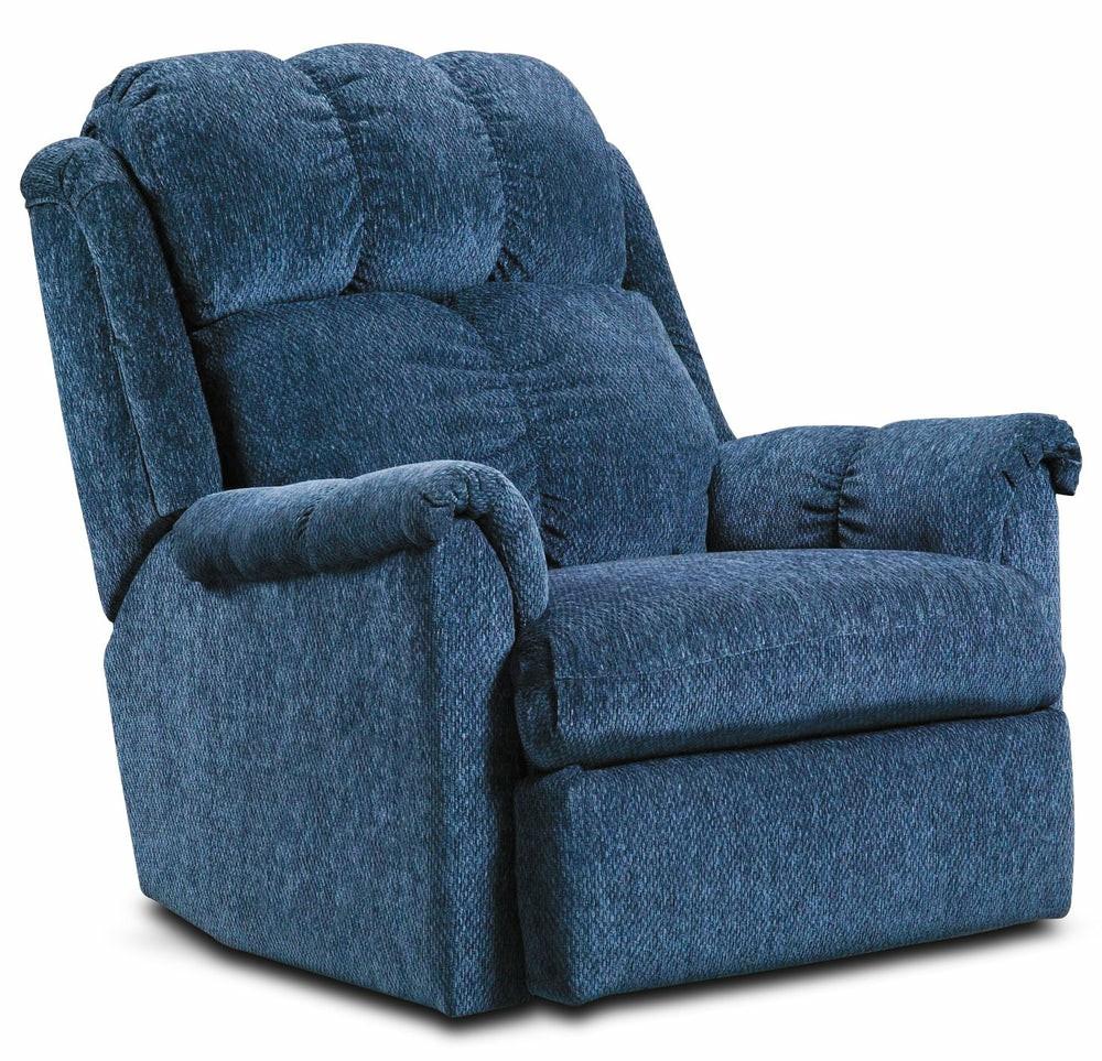 Canadian Made 35″ Navy Blue Chenille Fabric Power Reclining Chair Furniture