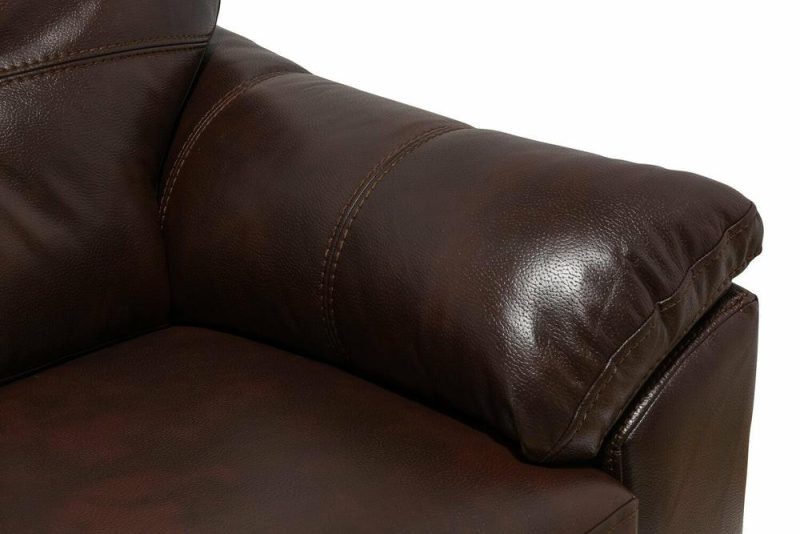 Canadian Made Addison 86″ Brown Leather-Look Fabric Sofa With Removable Seat Cushions Furniture