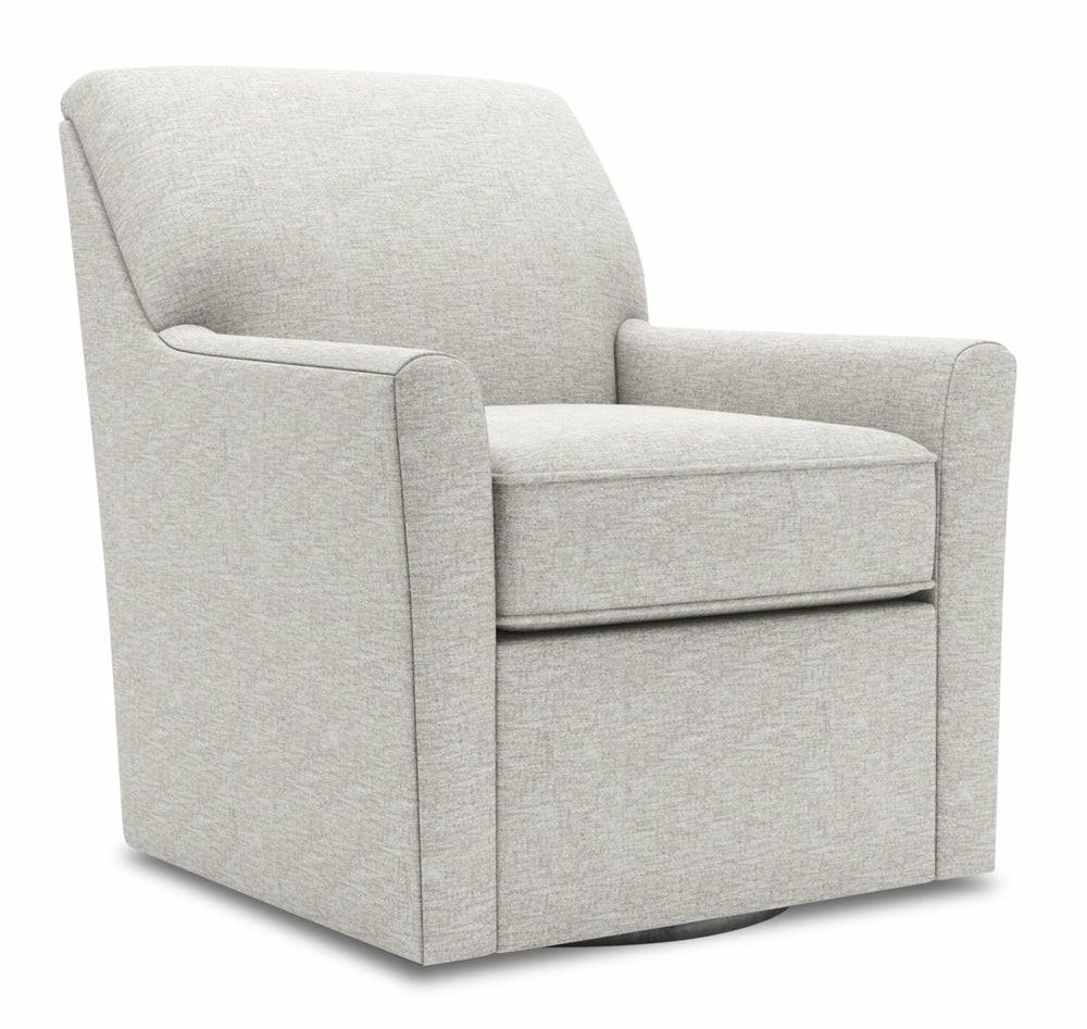 Canadian Made Customizable 31″ Luxury Silver Fabric Swivel Accent Chair Accent Chairs