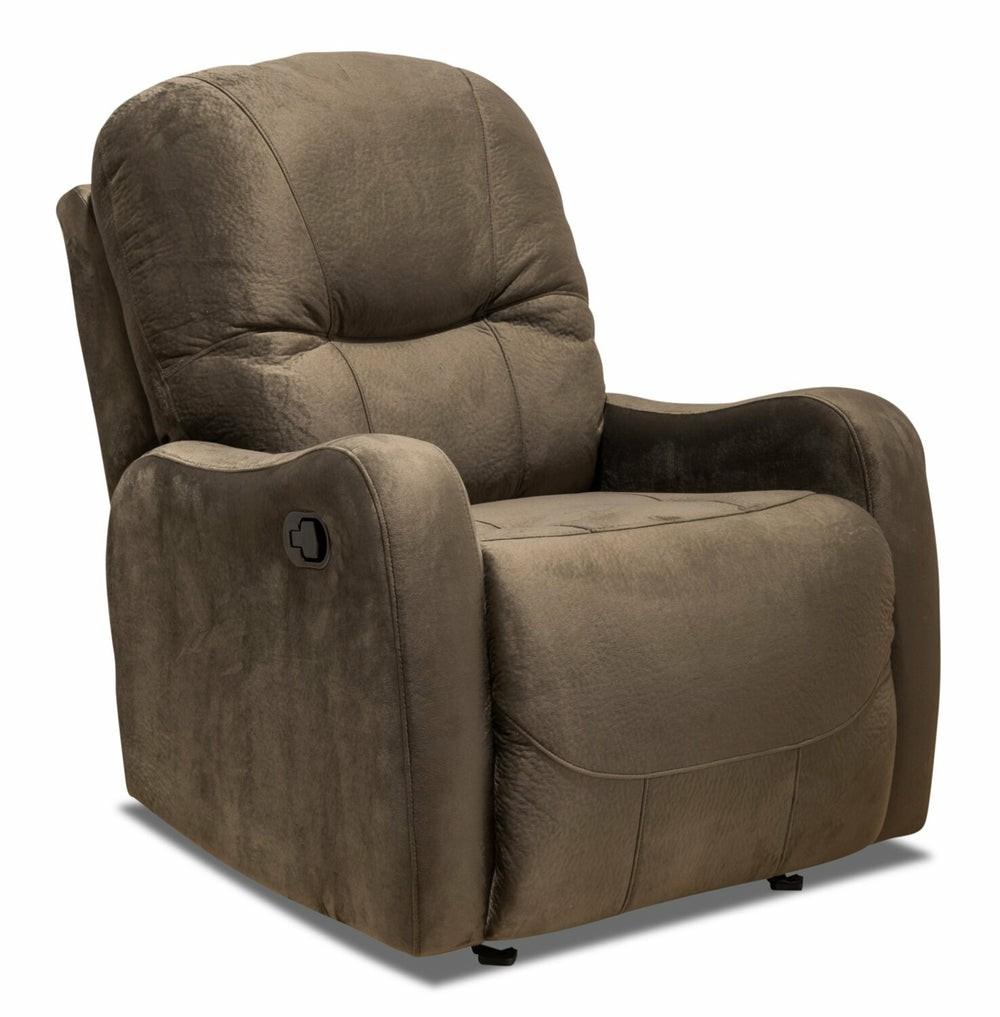 Canadian Made Everett 33.5″ Chocolate Brown Fabric Reclining Chair Furniture