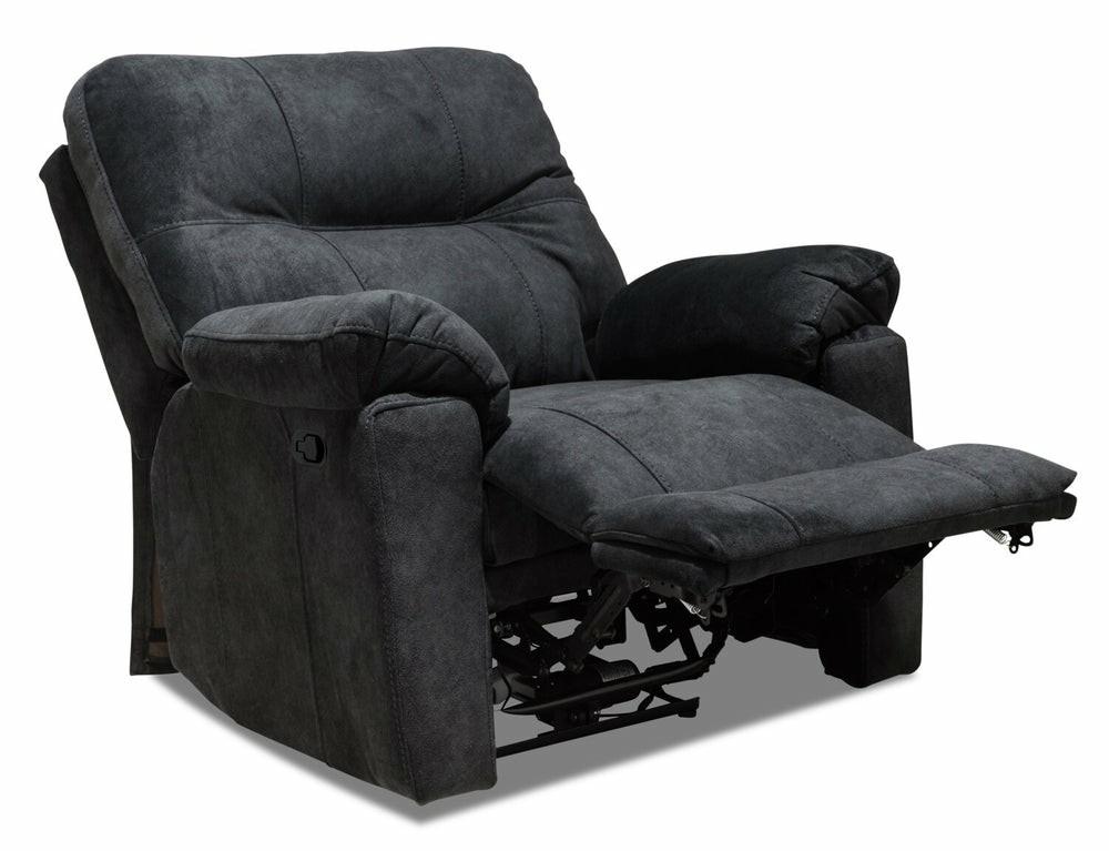 Canadian Made Gybson 38″ Graphite Grey Fabric Glider Reclining Chair Furniture