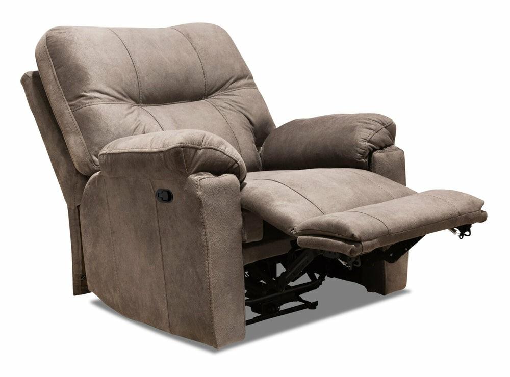 Canadian Made Gybson 38″ Latte Brown Fabric Glider Reclining Chair Furniture