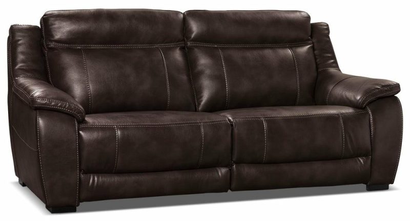 Canadian Made Novo 80″ Brown Leather-Look Sofa Sofa Furniture