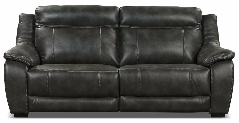 Canadian Made Novo 80″ Grey Leather-Look Sofa Sofa Furniture