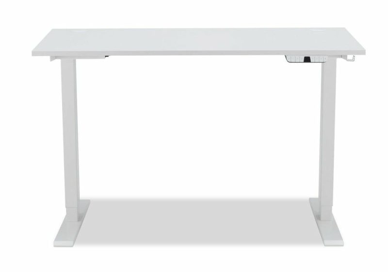 Carson 47.2″ Dual-Motor Lift Desk – Matte White Desks