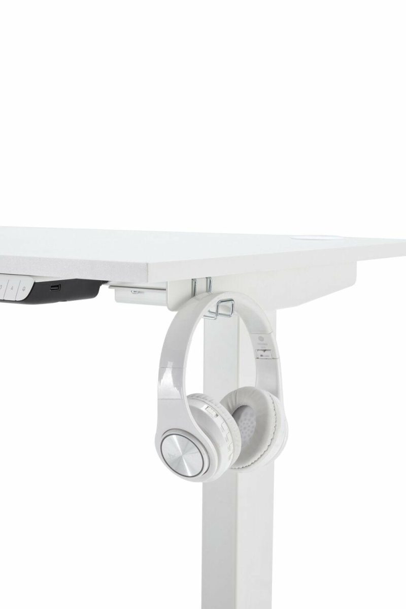 Carson 47.2″ Dual-Motor Lift Desk – Matte White Desks