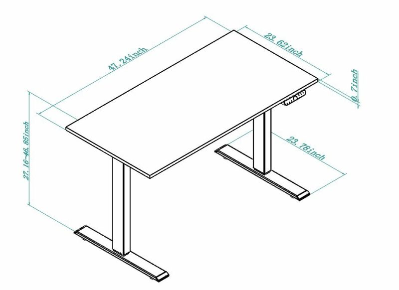 Carson 47.2″ Dual-Motor Lift Desk – Matte White Desks