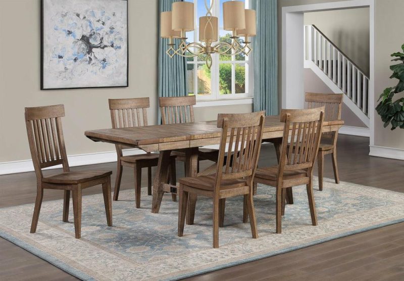 Cedar Dining Chair, Pine Wood, Slat Back – Grey Dining Chairs