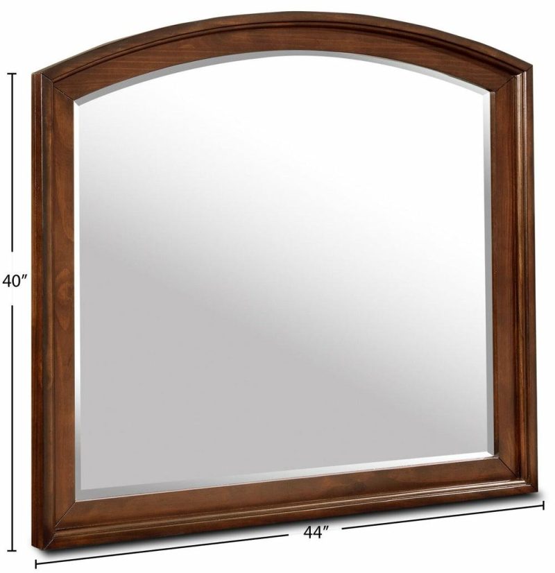 Chelsea Bedroom Dresser Mirror – Cherry Brown Bedroom