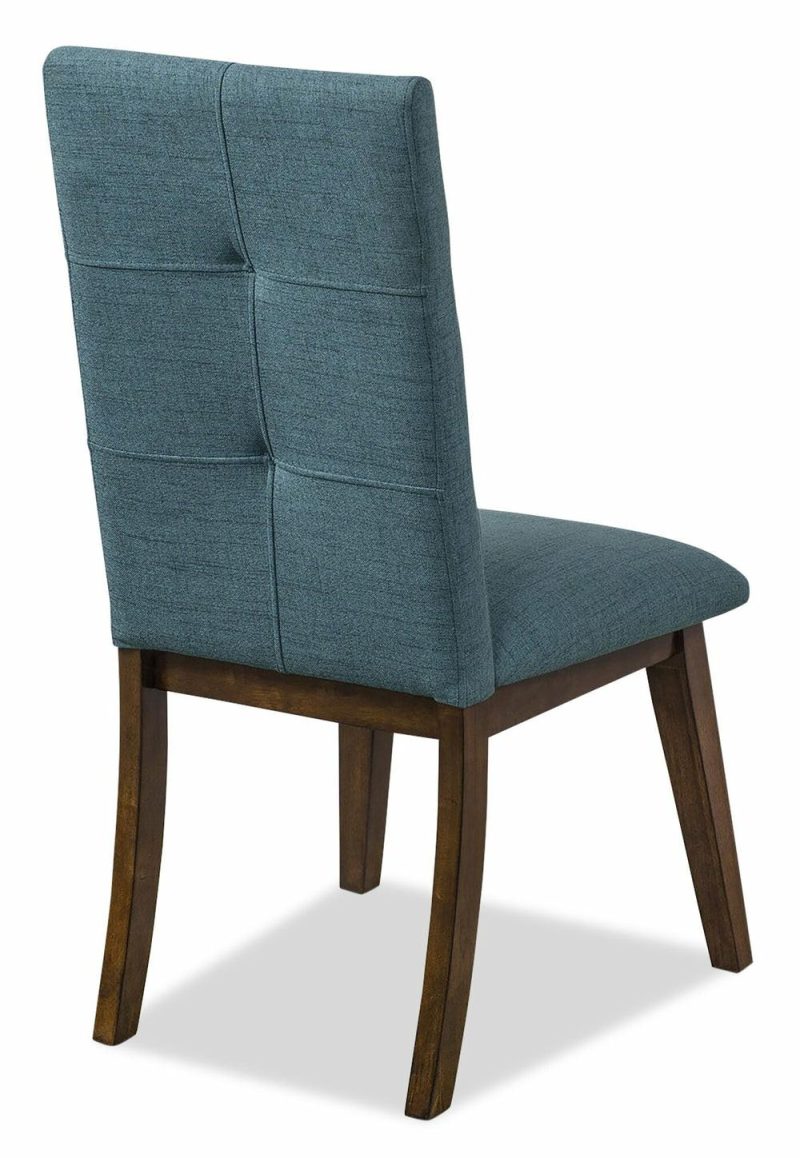 Chelsea Dining Chair With Linen-Look Fabric – Aqua Blue Dining Chairs