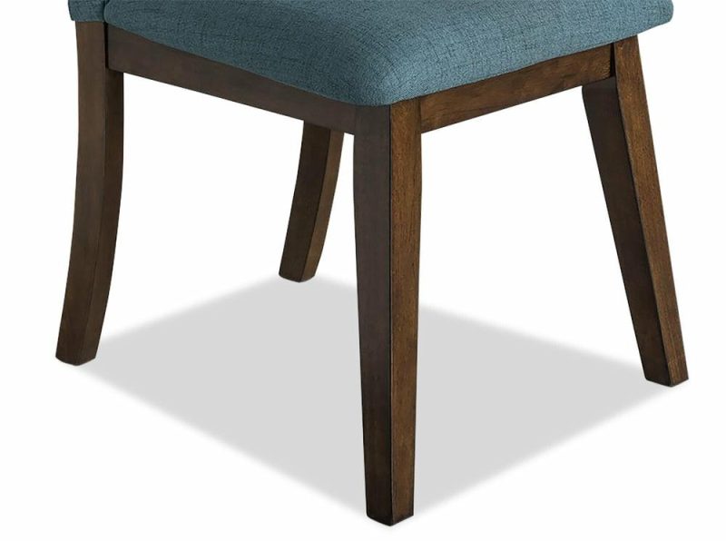 Chelsea Dining Chair With Linen-Look Fabric – Aqua Blue Dining Chairs