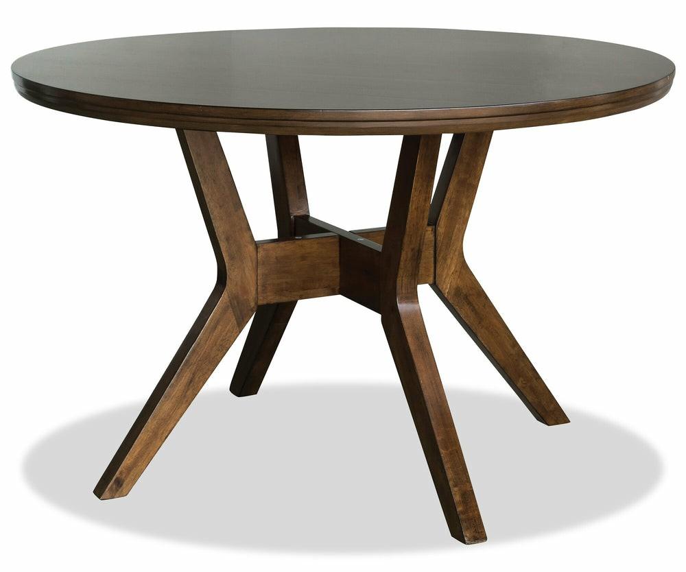 Chelsea Dining Table, 48″W Round – Walnut Brown Dining Room