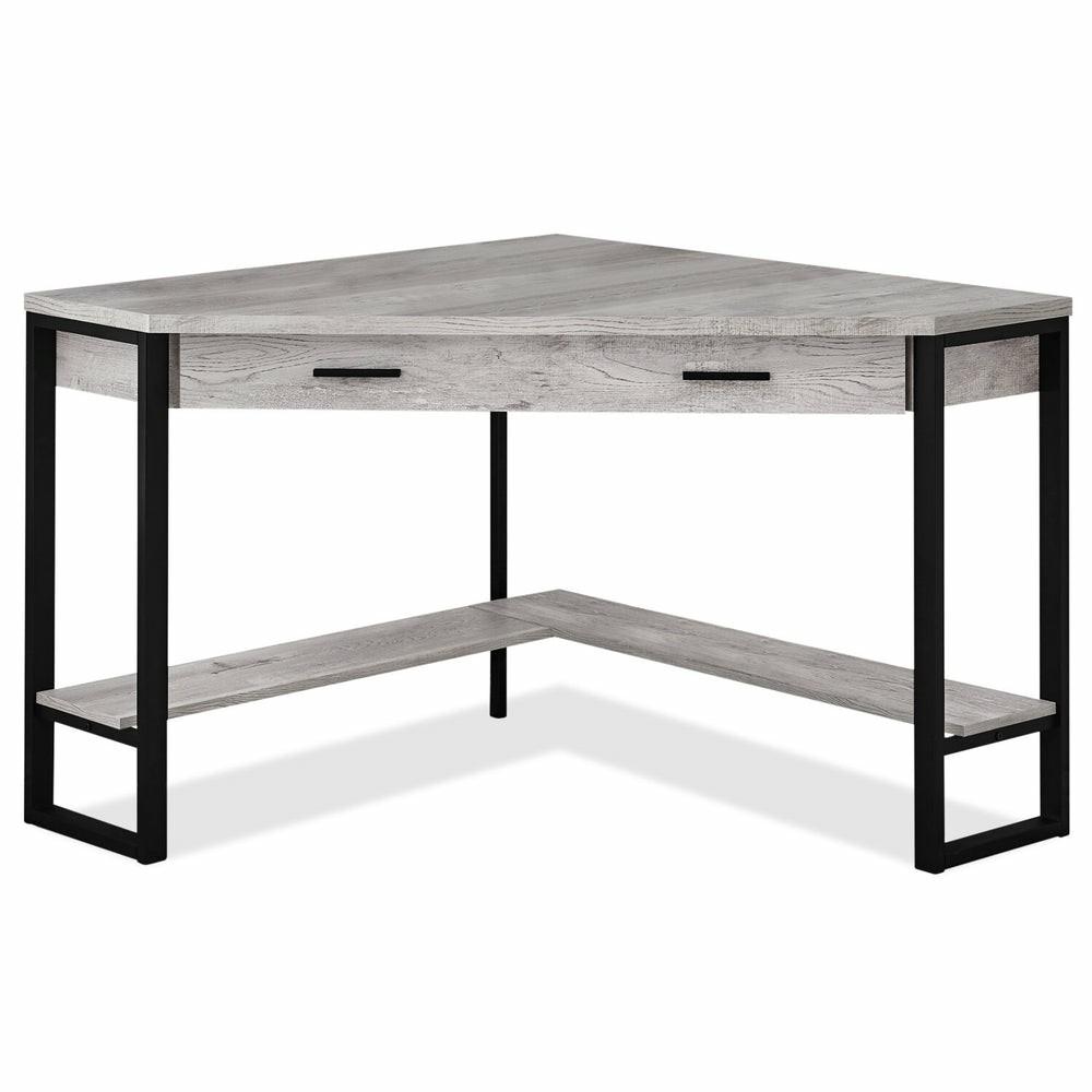 Christiana 42″ Corner Desk With Drawer – Grey Desks