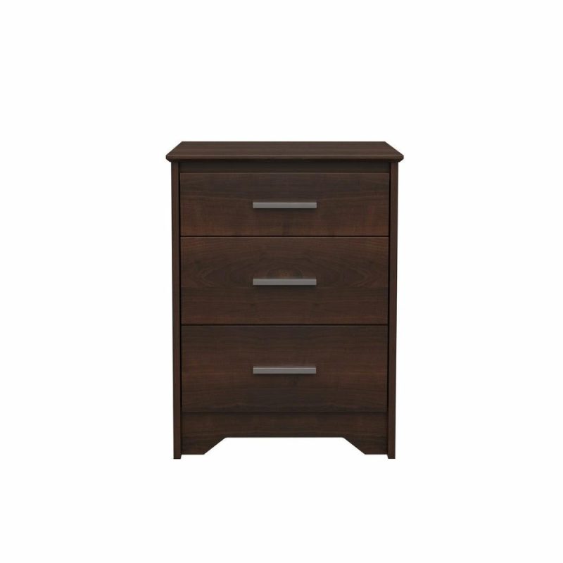 Coal Harbor 3-Drawer Tall Nightstand – Espresso Bedroom