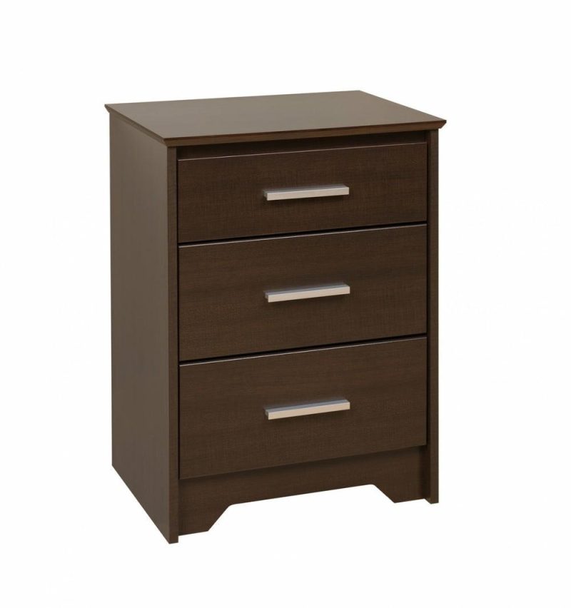 Coal Harbor 3-Drawer Tall Nightstand – Espresso Bedroom