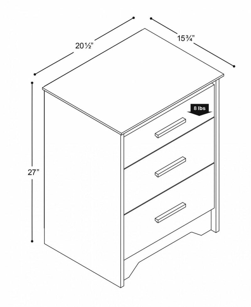 Coal Harbor 3-Drawer Tall Nightstand – Espresso Bedroom