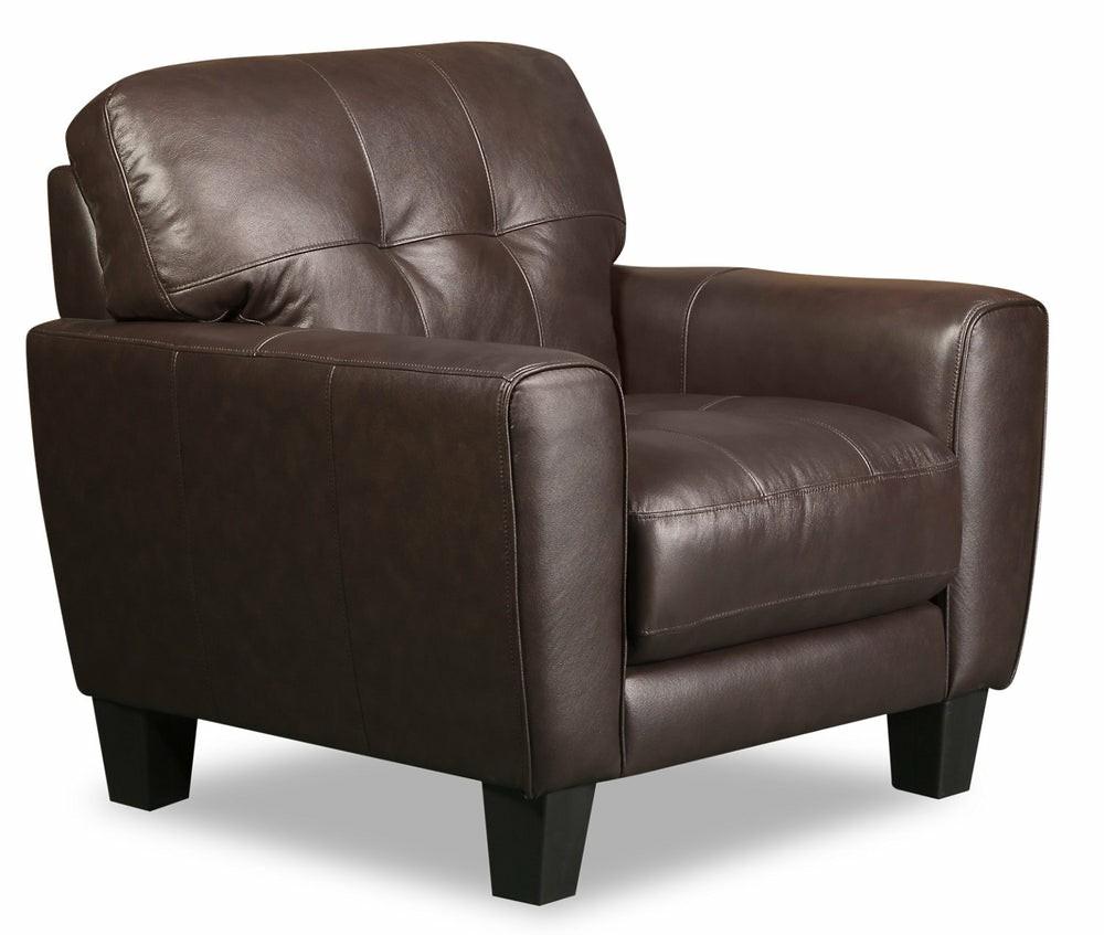 Curt Genuine Leather Chair – Brown Furniture