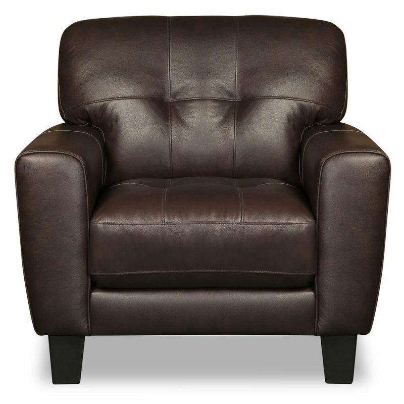 Curt Genuine Leather Chair – Brown Furniture