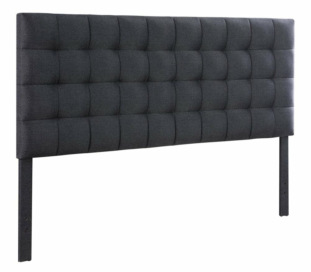 Dani Upholstered Adjustable Headboard In Grey Fabric, Tufted – King Size Bedroom