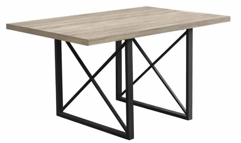 Dark Taupe Black Metal Dining Table Dining Room