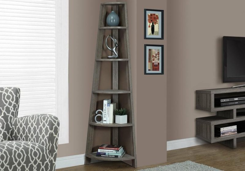 Dark Taupe Bookcase Bookcases