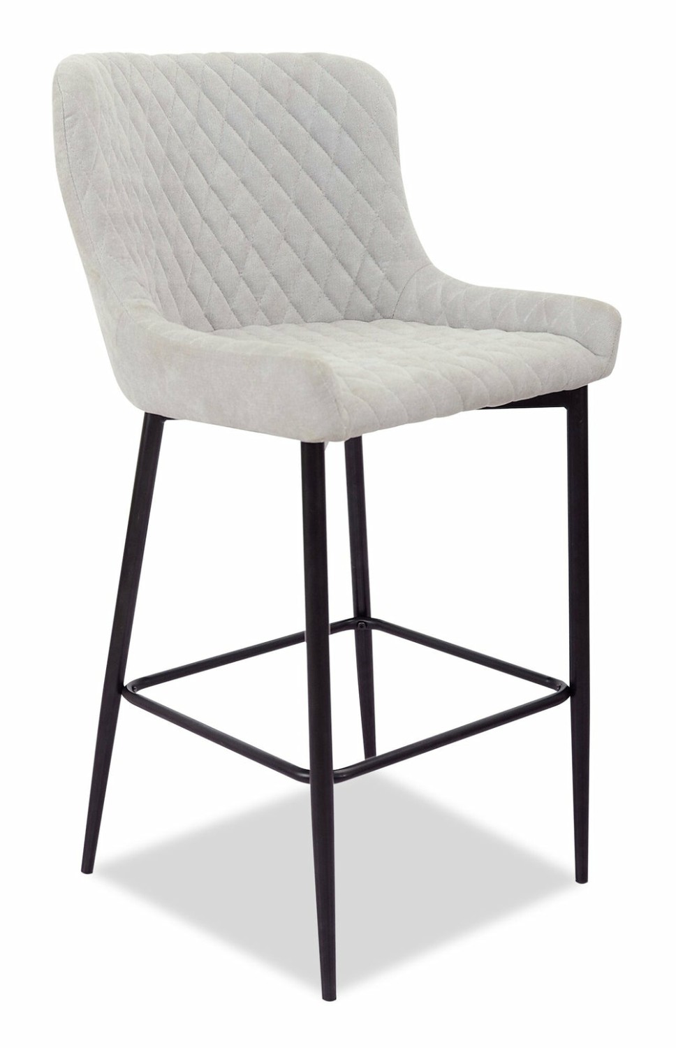 Demi Counter-Height Stool With Velvet-Like Fabric, Metal – Taupe Bar Stools