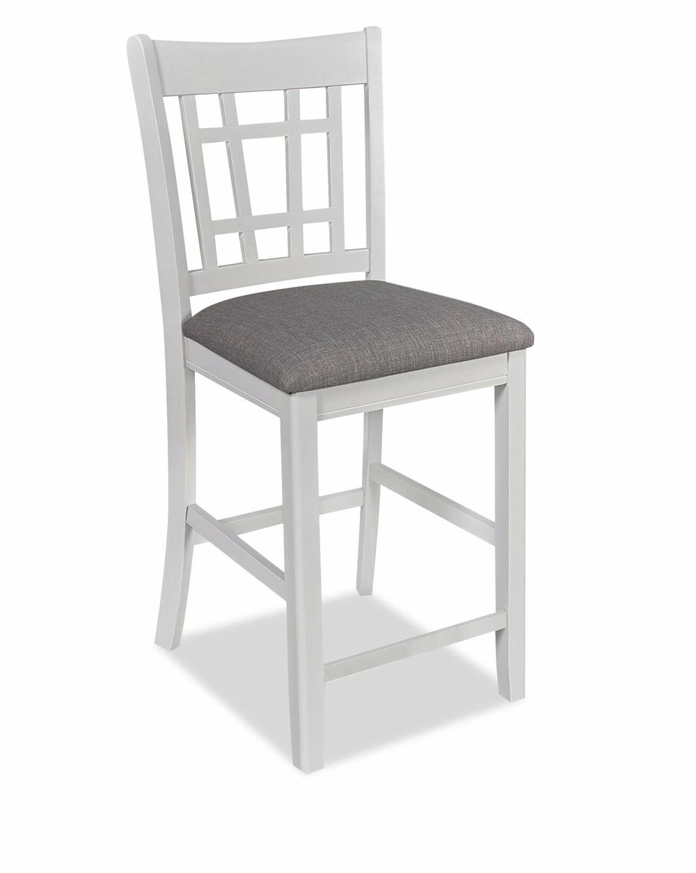 Dena Counter-Height Dining Chair With Linen-Look Fabric –  Dove Grey Dining Chairs