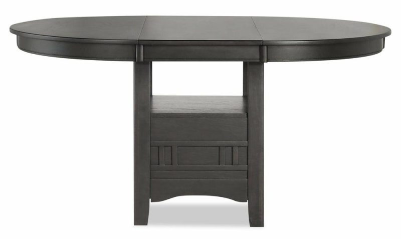 Dena Dining Table With 42-60″W Extension, Round  – Grey Dining Room