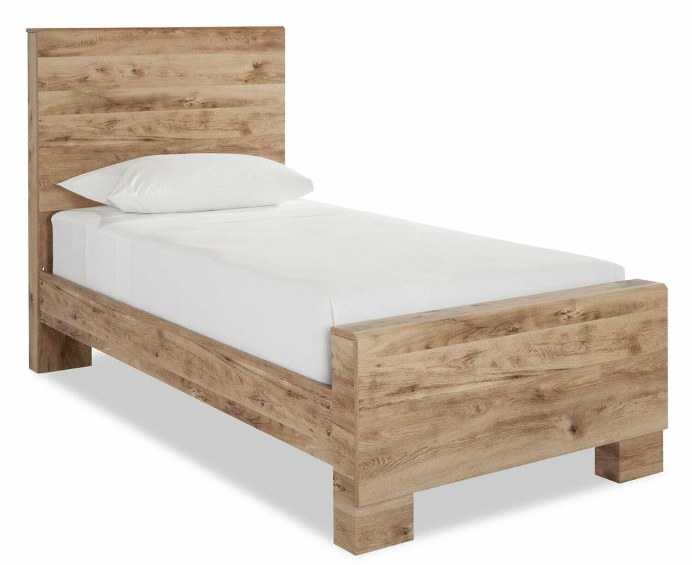 Derekson Panel Bed For Kids, Natural – Twin Size Bedroom