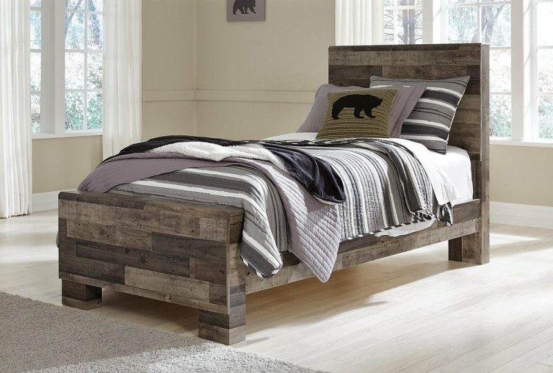 Derekson Panel Headboard For Kids, Grey – Twin Size Bedroom