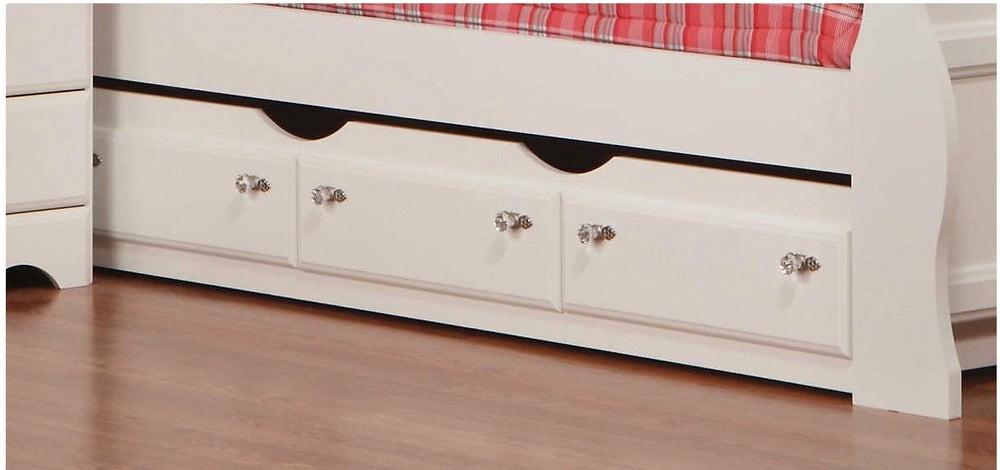 Diamond Dreams Under Bed Trundle For Kids, White – Twin Size Bedroom