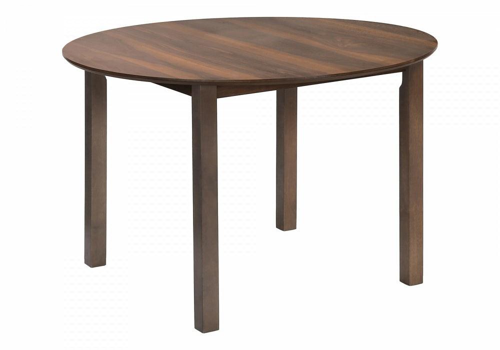 Dining Table Round Small Kitchen Dining Room Brown Veneer Wood Legs Transitional Dining Room