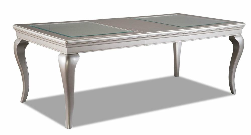 Diva Dining Table With 66-84″W Extension – Silver Grey Dining Room