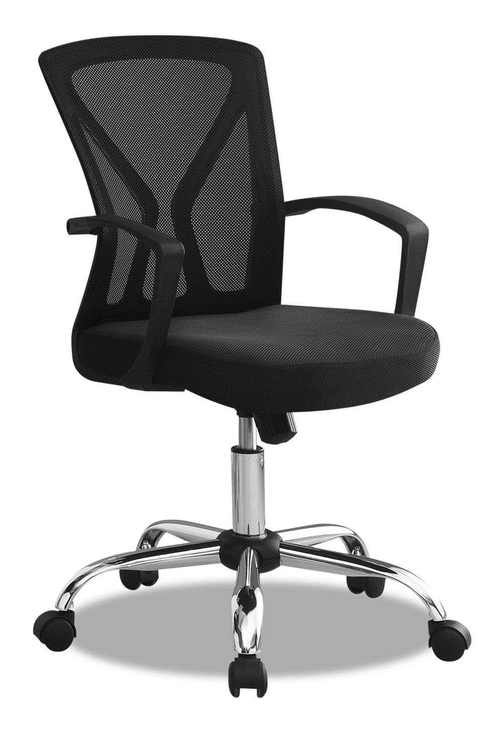 Dominic 23.5″ Office Chair With Mesh Back- Black/Chrome Chairs