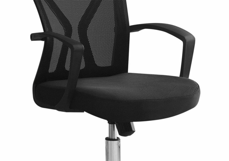 Dominic 23.5″ Office Chair With Mesh Back- Black/Chrome Chairs