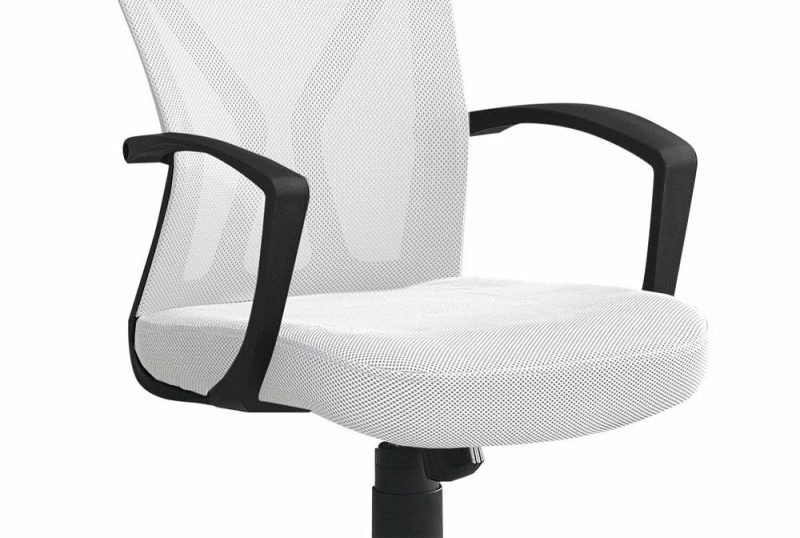 Dominic 23.5″ Office Chair With Mesh Back- White/Black Chairs