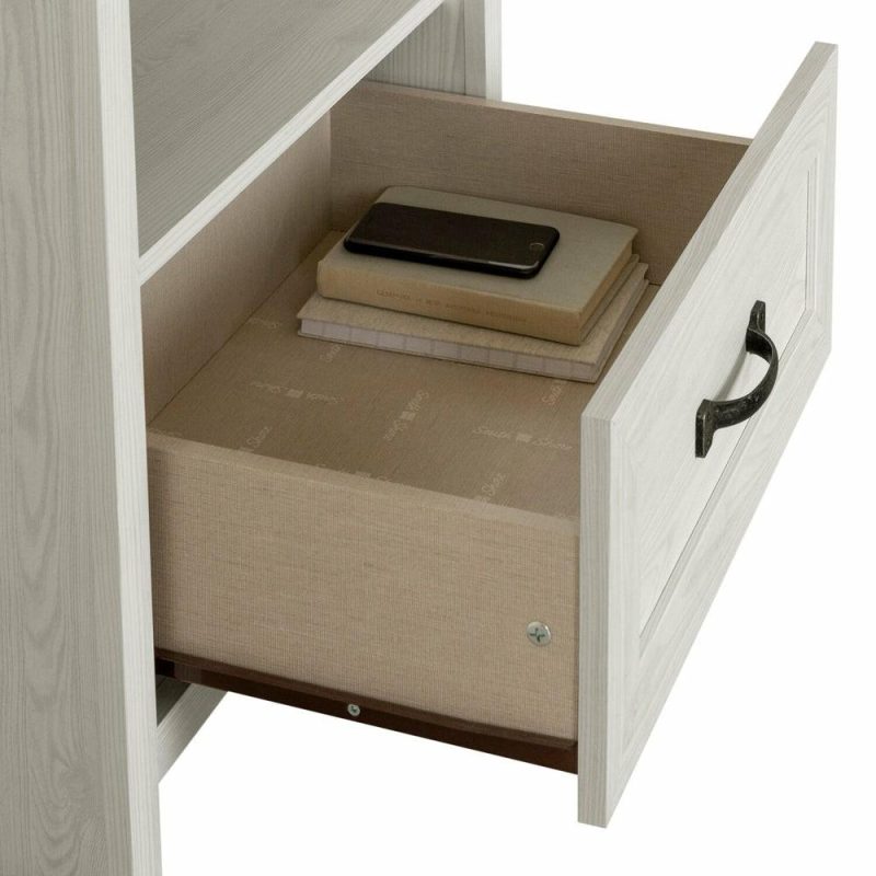 Dove Bedside 1-Drawer Nightstand, 23.8″W X 22.5″H, Made In Canada – White Bedroom