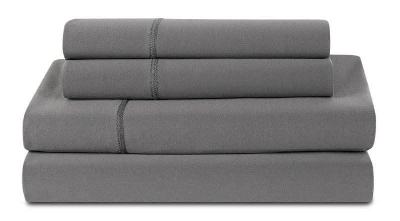 Dri-Tec® 5-Piece King Split Sheet Set – Grey Bedding