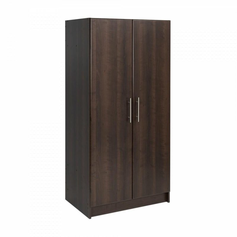 Elite 32″ Wardrobe Cabinet – Espresso Bookcases