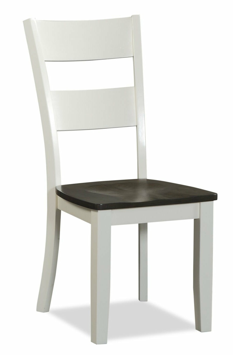 Ella Dining Chair, Ladder Back -Two-Tone White & Brown Dining Chairs