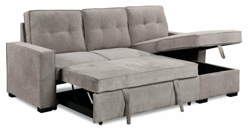 Emery Right-Facing Sleeper Sectional – Grey Furniture