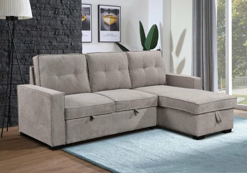 Emery Right-Facing Sleeper Sectional – Grey Furniture