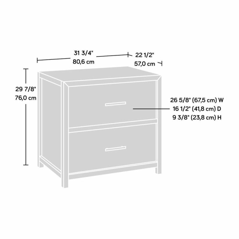 Emile 31.73″ 2-Drawer Lateral Filing Cabinet – Chalked Chestnut Cabinets