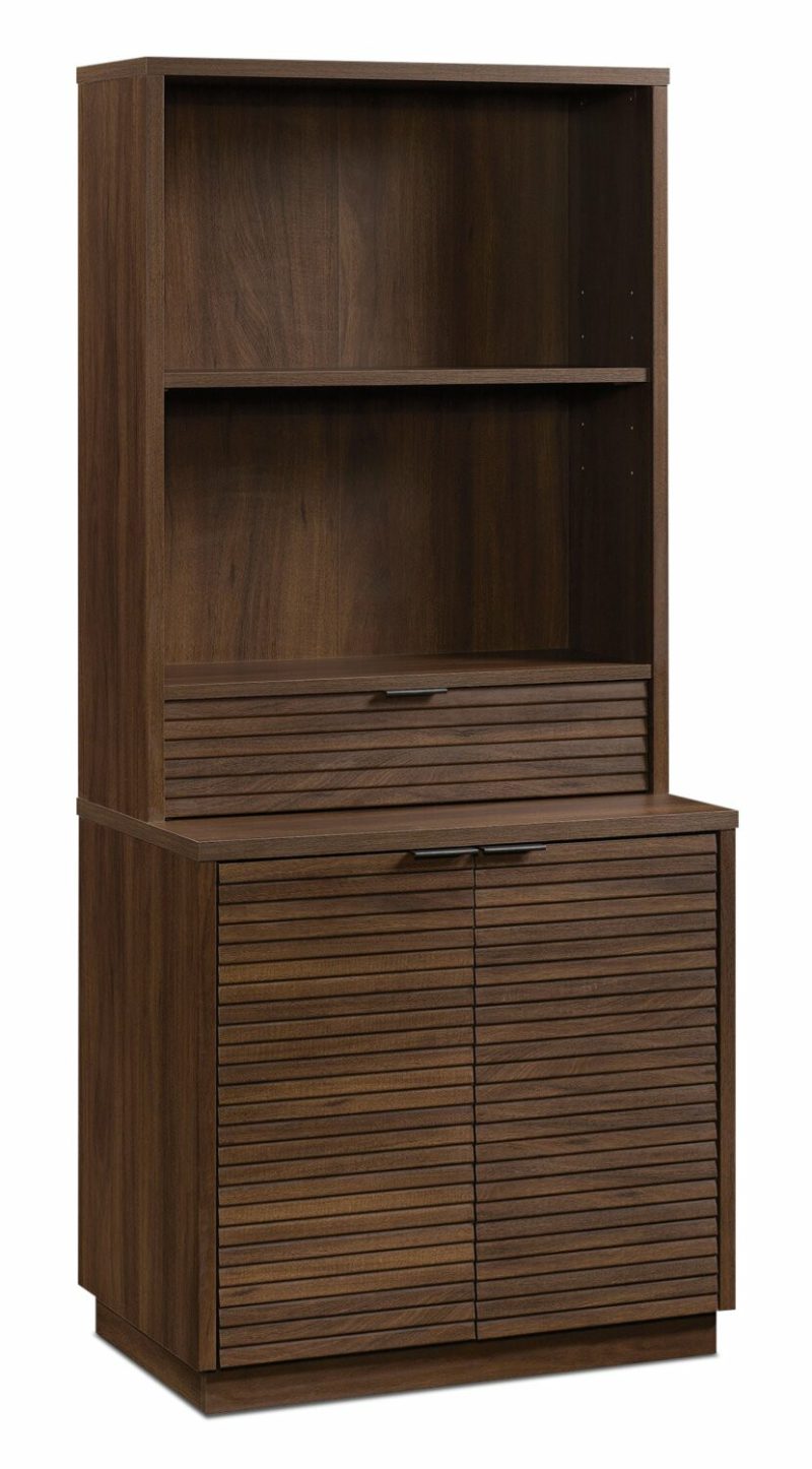 Emmet 30.87″ Office Bookcase Credenza With Cabinet – Spiced Mahogany Bookcases