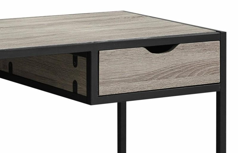 Everly 42.25″ Desk With Drawer – Taupe Desks