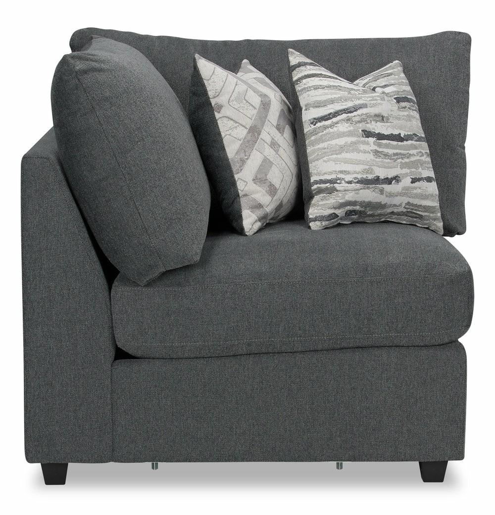 Evolve Linen-Look Fabric Modular Corner Chair – Charcoal Furniture