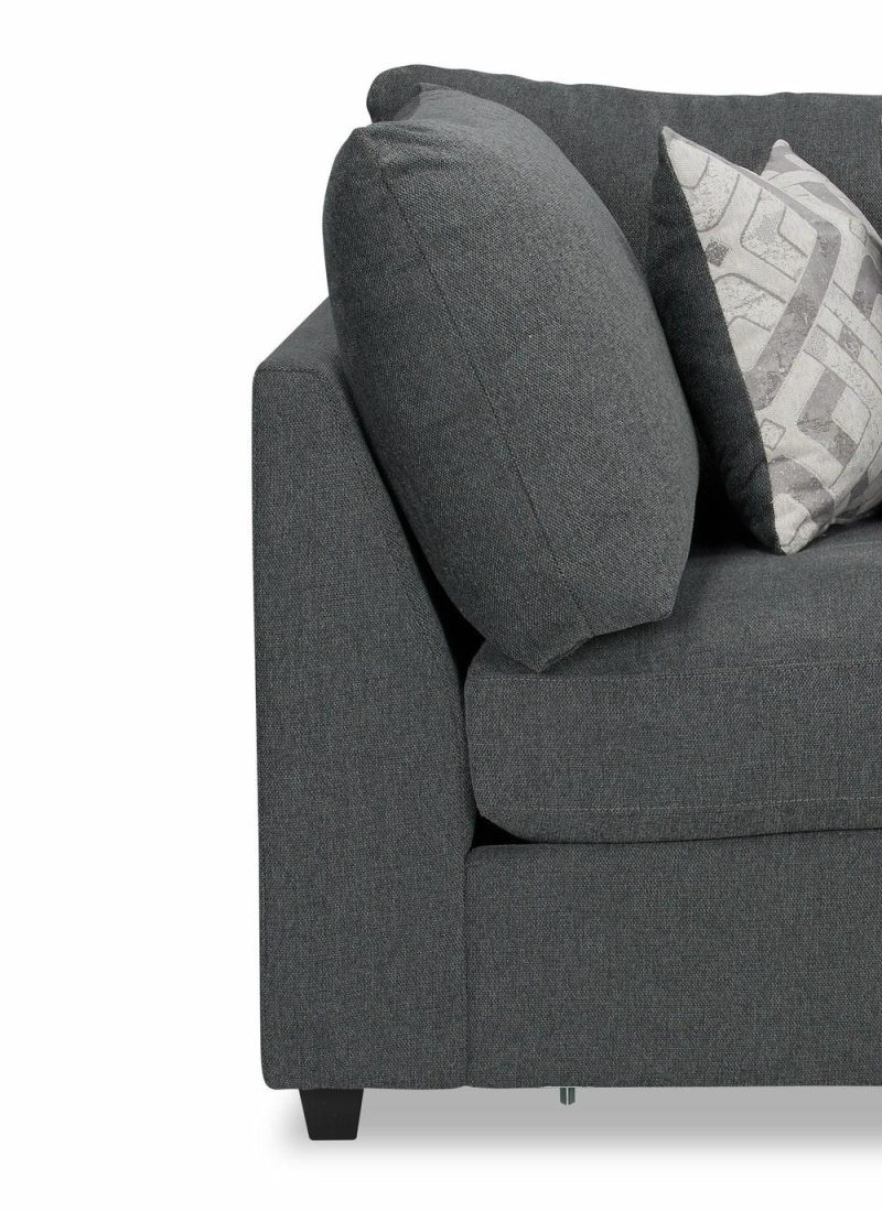 Evolve Linen-Look Fabric Modular Corner Chair – Charcoal Furniture