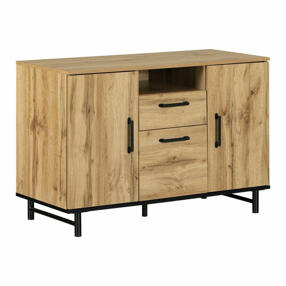 Ezra 2-Door Credenza – Nordik Oak Bookcases