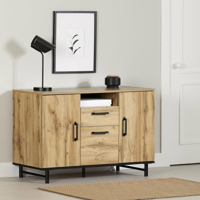 Ezra 2-Door Credenza – Nordik Oak Bookcases