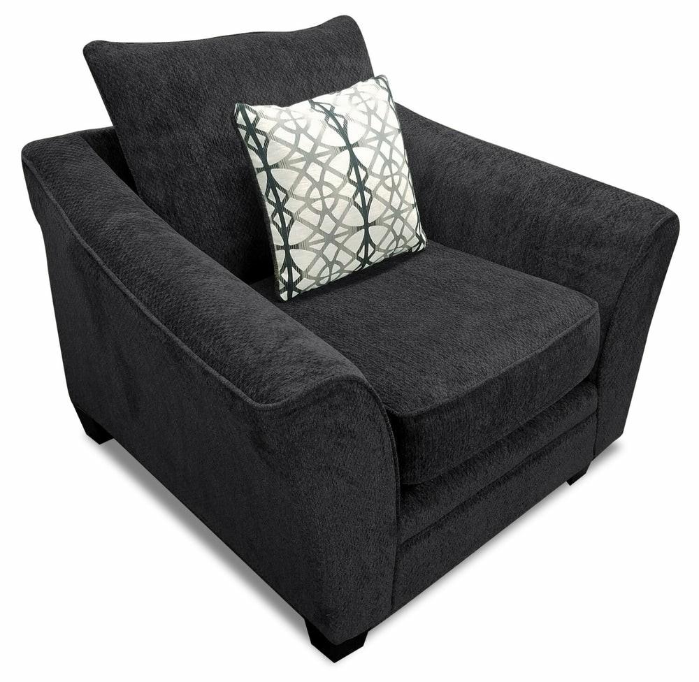 Febe Chenille Chair – Charcoal Furniture